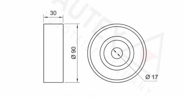 Autex 651305 V-ribbed belt tensioner (drive) roller 651305: Buy near me in Poland at 2407.PL - Good price!