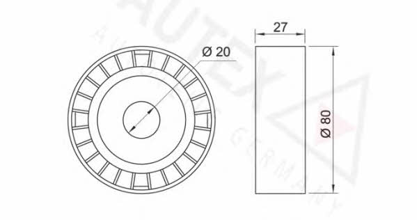 Autex 651348 Ролик натяжний ременя поліклинового (приводного) 651348: Приваблива ціна - Купити у Польщі на 2407.PL!