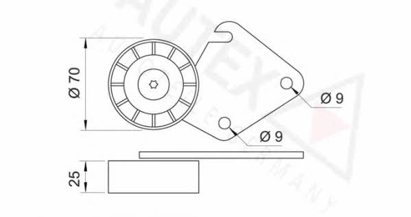 Autex 651373 Ролик натяжной ремня поликлинового (приводного) 651373: Отличная цена - Купить в Польше на 2407.PL!