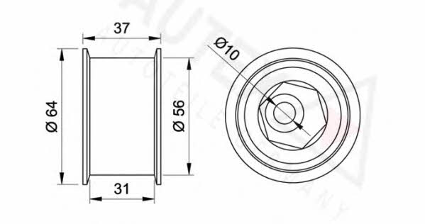 Autex 651440 Tensioner pulley, timing belt 651440: Buy near me in Poland at 2407.PL - Good price!