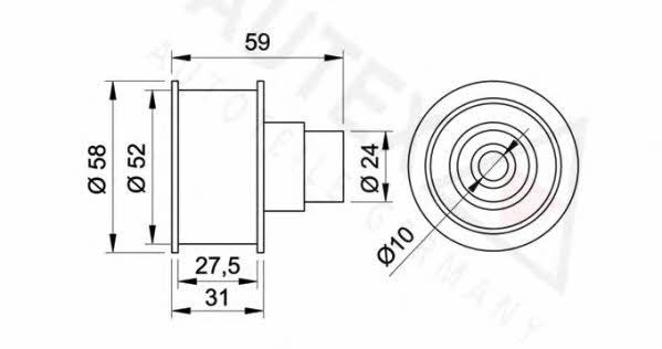 Autex 651445 Tensioner pulley, timing belt 651445: Buy near me in Poland at 2407.PL - Good price!