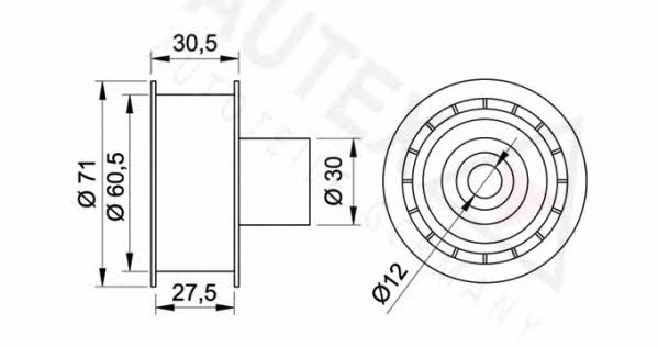Autex 651447 Tensioner pulley, timing belt 651447: Buy near me in Poland at 2407.PL - Good price!