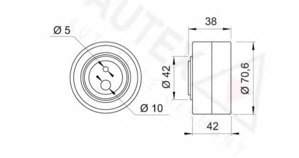 Autex 651538 Tensioner pulley, timing belt 651538: Buy near me in Poland at 2407.PL - Good price!