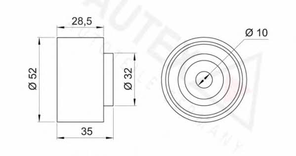Autex 651560 Tensioner pulley, timing belt 651560: Buy near me in Poland at 2407.PL - Good price!