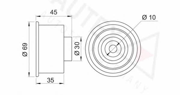 Autex 651562 Tensioner pulley, timing belt 651562: Buy near me in Poland at 2407.PL - Good price!