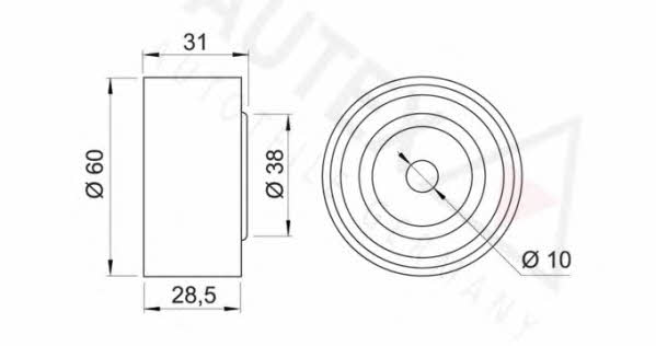 Autex 651567 Tensioner pulley, timing belt 651567: Buy near me in Poland at 2407.PL - Good price!