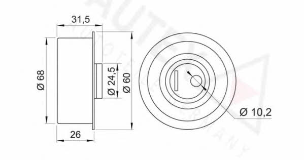 Autex 651577 Tensioner pulley, timing belt 651577: Buy near me in Poland at 2407.PL - Good price!