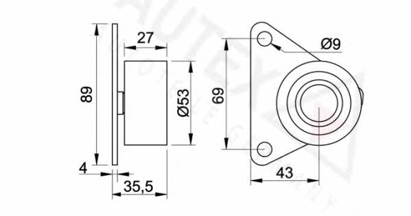 Autex 651618 Tensioner pulley, timing belt 651618: Buy near me in Poland at 2407.PL - Good price!