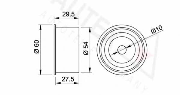 Autex 651820 Tensioner pulley, timing belt 651820: Buy near me in Poland at 2407.PL - Good price!
