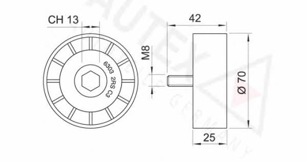 Autex 651847 Rolka napinacza, pasek klinowy wielorowkowy 651847: Dobra cena w Polsce na 2407.PL - Kup Teraz!