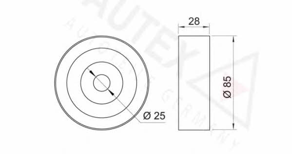 Autex 651881 Ролик натяжний ременя поліклинового (приводного) 651881: Приваблива ціна - Купити у Польщі на 2407.PL!