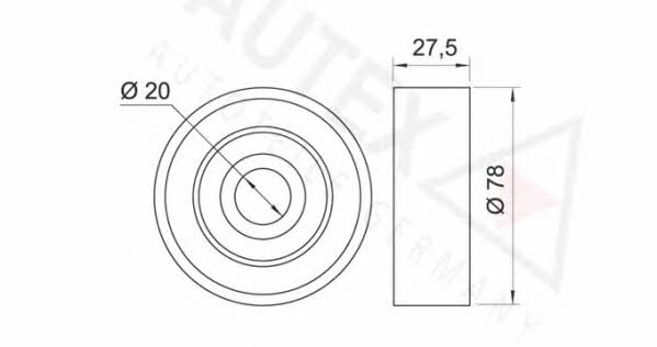 Autex 651974 V-ribbed belt tensioner (drive) roller 651974: Buy near me in Poland at 2407.PL - Good price!