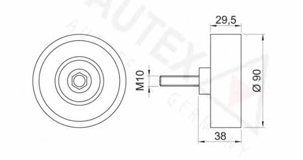 Autex 652032 V-ribbed belt tensioner (drive) roller 652032: Buy near me in Poland at 2407.PL - Good price!