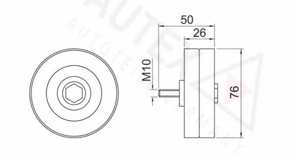 Autex 652034 V-ribbed belt tensioner (drive) roller 652034: Buy near me in Poland at 2407.PL - Good price!