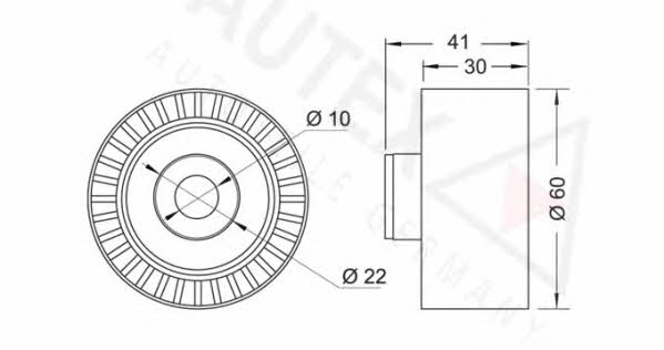 Autex 654089 Tensioner pulley, timing belt 654089: Buy near me in Poland at 2407.PL - Good price!