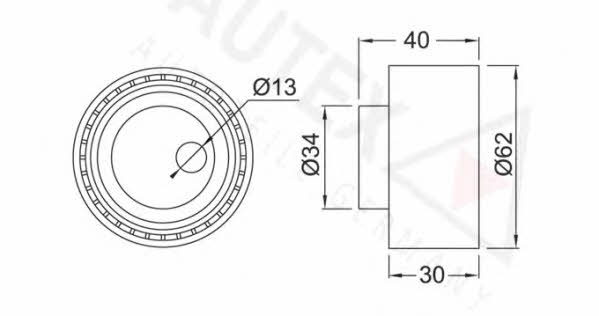 Autex 654105 Tensioner pulley, timing belt 654105: Buy near me in Poland at 2407.PL - Good price!