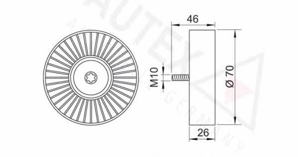 Autex 654137 Rippenriemenspannrolle (Antriebsriemen) 654137: Kaufen Sie zu einem guten Preis in Polen bei 2407.PL!