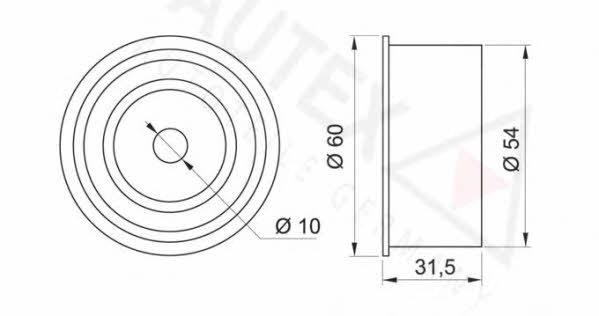 Autex 654156 Tensioner pulley, timing belt 654156: Buy near me in Poland at 2407.PL - Good price!