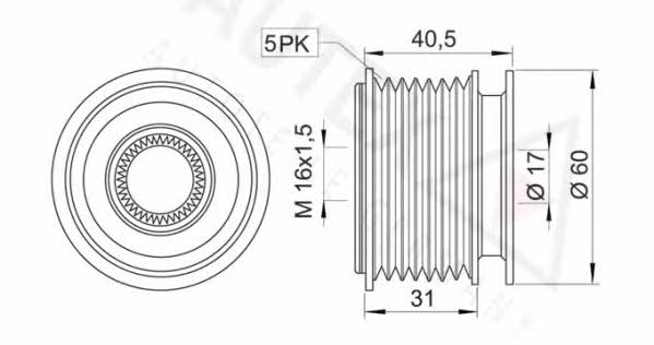 Autex 654189 Freewheel clutch, alternator 654189: Buy near me in Poland at 2407.PL - Good price!