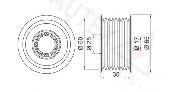 Autex 654198 Freewheel clutch, alternator 654198: Buy near me in Poland at 2407.PL - Good price!