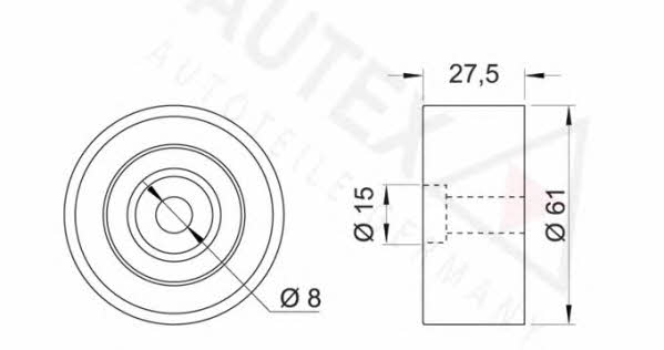 Autex 654212 Tensioner pulley, timing belt 654212: Buy near me in Poland at 2407.PL - Good price!