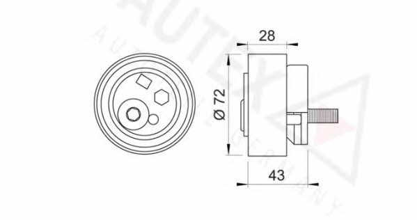 Autex 654233 Tensioner pulley, timing belt 654233: Buy near me in Poland at 2407.PL - Good price!