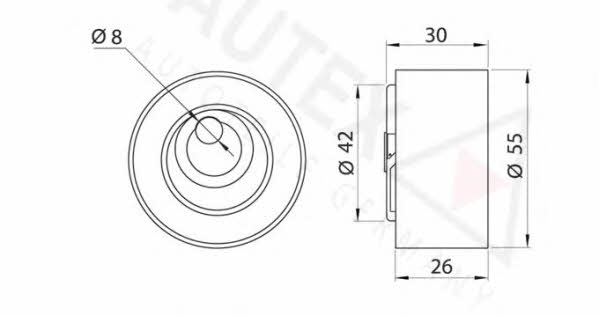 Autex 654236 Tensioner pulley, timing belt 654236: Buy near me in Poland at 2407.PL - Good price!