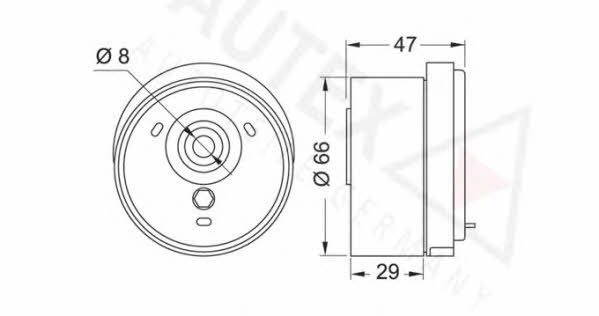 Autex 654237 Tensioner pulley, timing belt 654237: Buy near me in Poland at 2407.PL - Good price!