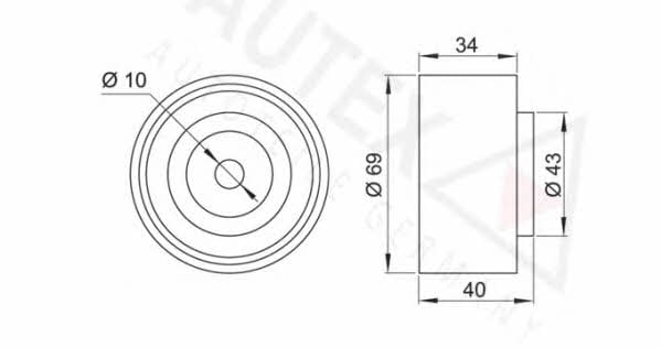 Autex 654253 Tensioner pulley, timing belt 654253: Buy near me in Poland at 2407.PL - Good price!