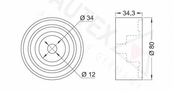 Autex 654428 Spannrolle, zahnriemen 654428: Kaufen Sie zu einem guten Preis in Polen bei 2407.PL!