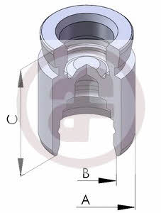 Autofren D02568 Rear brake caliper piston D02568: Buy near me in Poland at 2407.PL - Good price!