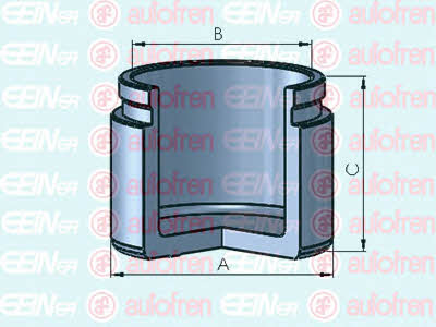 Autofren D025454 Rear brake caliper piston D025454: Buy near me in Poland at 2407.PL - Good price!