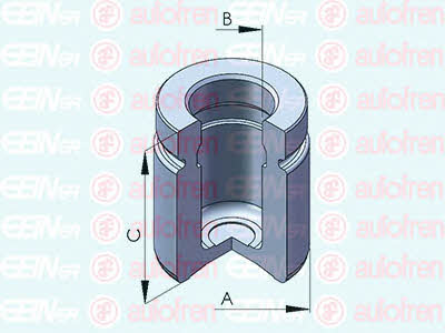 Autofren D025518 Rear brake caliper piston D025518: Buy near me at 2407.PL in Poland at an Affordable price!