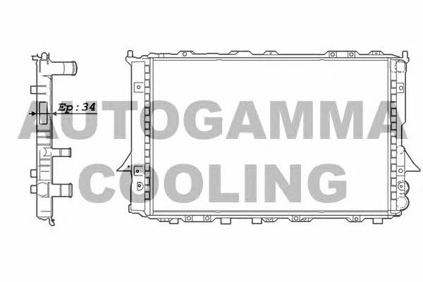 Autogamma 100057 Radiator, engine cooling 100057: Buy near me in Poland at 2407.PL - Good price!
