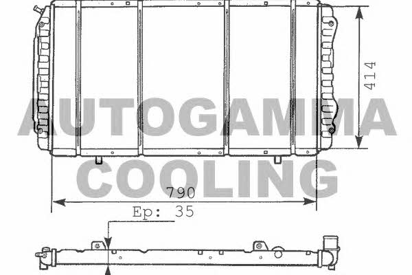 Autogamma 100191 Radiator, engine cooling 100191: Buy near me in Poland at 2407.PL - Good price!