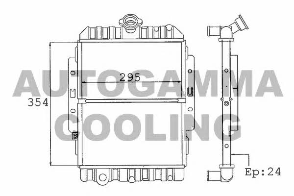 Autogamma 100244 Radiator, engine cooling 100244: Buy near me in Poland at 2407.PL - Good price!