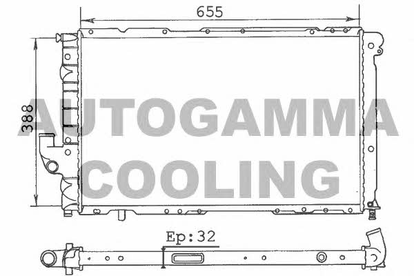 Autogamma 100274 Radiator, engine cooling 100274: Buy near me in Poland at 2407.PL - Good price!