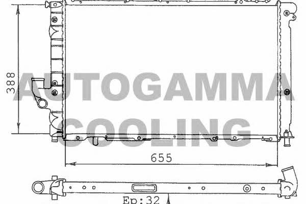 Autogamma 100282 Radiator, engine cooling 100282: Buy near me in Poland at 2407.PL - Good price!