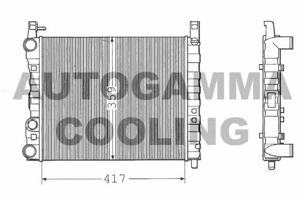 Autogamma 100299 Радіатор охолодження двигуна 100299: Приваблива ціна - Купити у Польщі на 2407.PL!