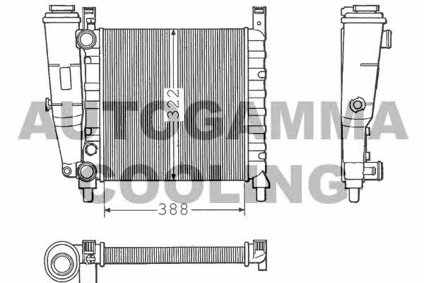 Autogamma 100315 Radiator, engine cooling 100315: Buy near me in Poland at 2407.PL - Good price!