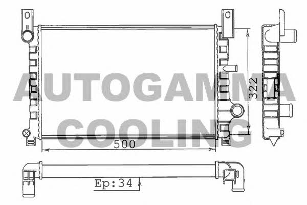 Autogamma 100331 Радіатор охолодження двигуна 100331: Приваблива ціна - Купити у Польщі на 2407.PL!
