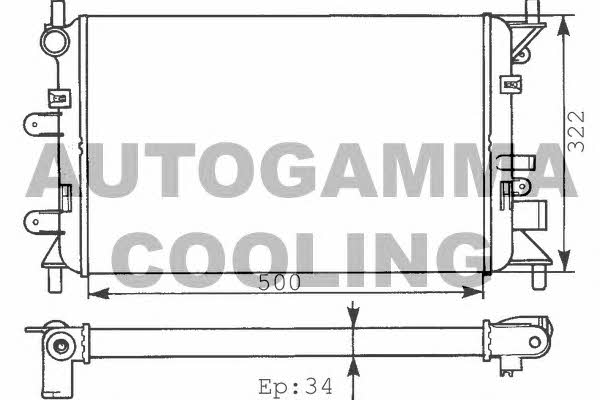 Autogamma 100346 Chłodnica, układ chłodzenia silnika 100346: Dobra cena w Polsce na 2407.PL - Kup Teraz!