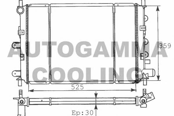 Autogamma 100347 Радіатор охолодження двигуна 100347: Приваблива ціна - Купити у Польщі на 2407.PL!