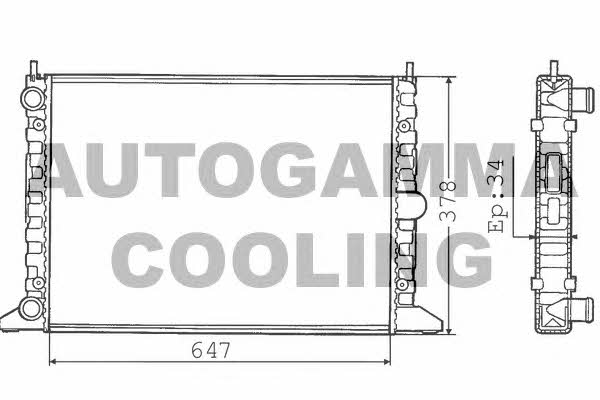 Autogamma 100358 Радиатор охлаждения двигателя 100358: Отличная цена - Купить в Польше на 2407.PL!