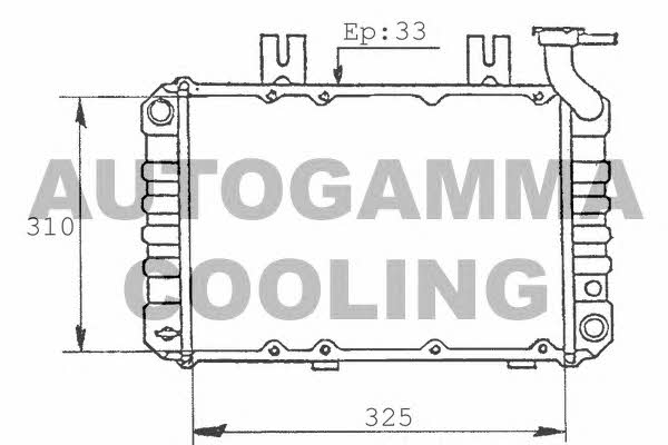 Autogamma 100411 Radiator, engine cooling 100411: Buy near me in Poland at 2407.PL - Good price!