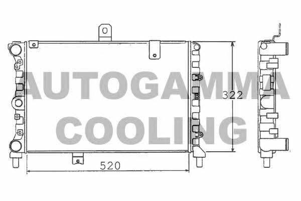 Autogamma 100452 Радіатор охолодження двигуна 100452: Приваблива ціна - Купити у Польщі на 2407.PL!