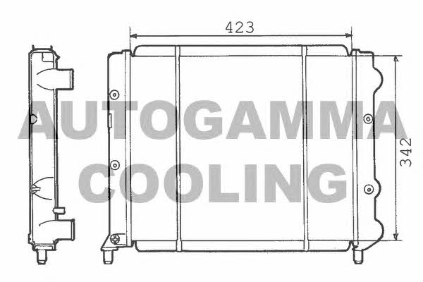Autogamma 100455 Радіатор охолодження двигуна 100455: Приваблива ціна - Купити у Польщі на 2407.PL!