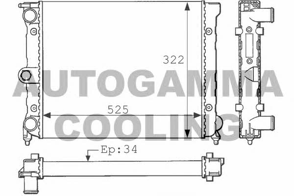 Autogamma 101038 Radiator, engine cooling 101038: Buy near me in Poland at 2407.PL - Good price!
