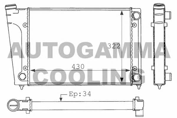 Autogamma 101046 Radiator, engine cooling 101046: Buy near me at 2407.PL in Poland at an Affordable price!