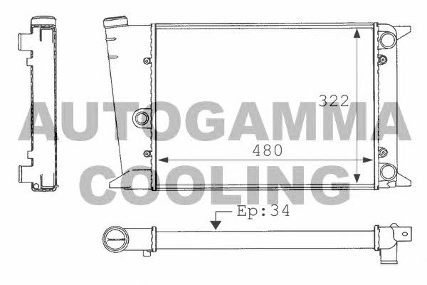Autogamma 101049 Radiator, engine cooling 101049: Buy near me in Poland at 2407.PL - Good price!